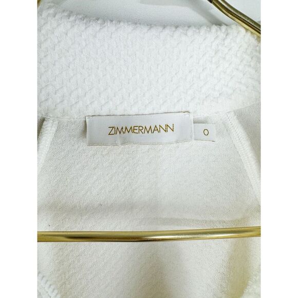 Zimmermann Natura Textured Jersey Dress Sz 0 US XS Preppy Old Money - Picture 10 of 11